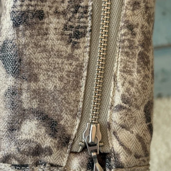 Chico's Animal Print Jacket - Cream & Brown with a touch of silver - Picture 5 of 12